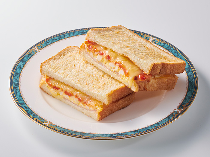 （モーニング･セットD）ホットサンド ベーコンチーズエッグ
